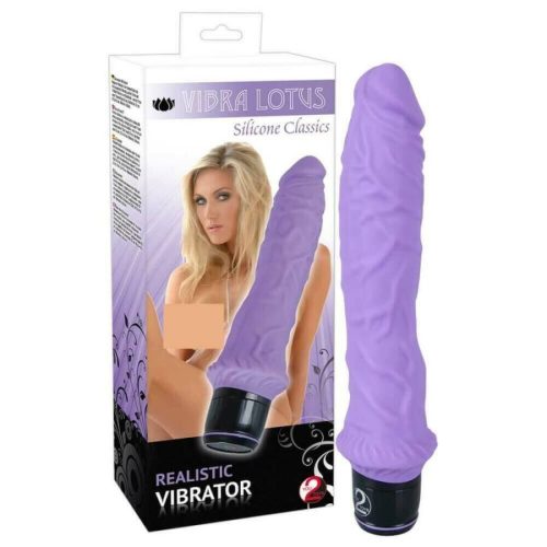 Lotus - realisztikus lila vibrátor 