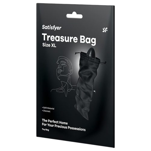 Satisfyer Treasure Bag XL - fekete tároló táska - nagy