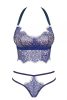 Obsessive Flowlace kék csipkeszett - S/M