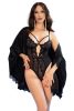 Chilirose fekete 4689 nyitott fekete body - L