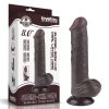 Lovetoy Sliding skin -  fekete dildó csúsztatható bőrrel - 21 cm