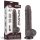 Lovetoy barna dildó csúsztatható bőrrel  - 24 cm