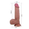 Sliding skin - élethű dildó csúsztatható bőrrel - 22 cm