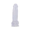 Hi- Rubber letapasztható áttetsző dildó - 17 cm