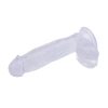 Hi- Rubber letapasztható áttetsző dildó - 17 cm