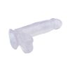 Hi- Rubber letapasztható áttetsző dildó - 17 cm