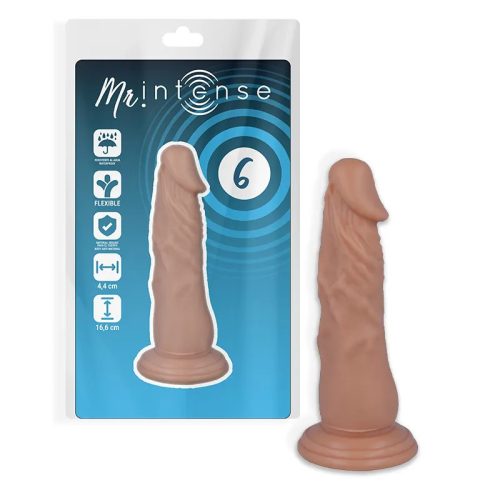 Intense bőrhatású letapasztható dildó - 17 cm