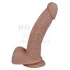 Intense bőrhatású íves herés dildó - 21 cm