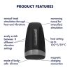 Satisfyer Men Heat Vibration - melegítő makkvibrátor (fekete)