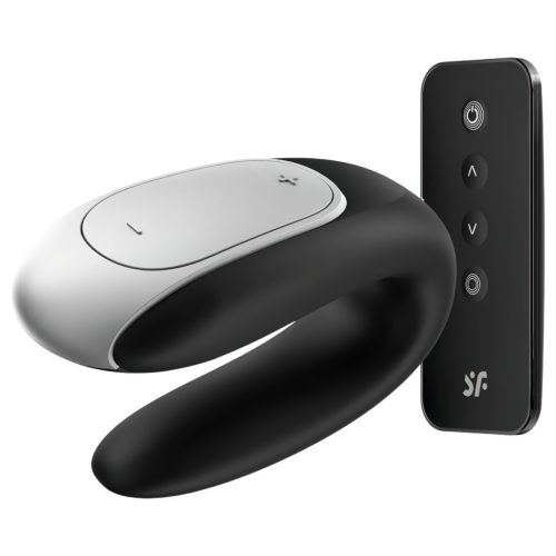 Satisfyer Double Fun - okos, vízálló párvibrátor (fekete)