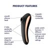 Satisfyer Dual Kiss - akkus hüvelyi és csikló vibrátor (fekete)