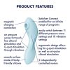 Satisfyer Curvy Trinity 5+ - okos 2in1 vibrátor (kék)