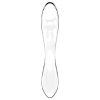 Satisfyer Dazzling Crystal 1 - kétvégű üveg dildó (átlátszó)