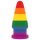 Lovetoy Prider - anál tágító plug - 15cm (szivárvány)