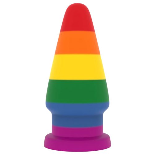 Lovetoy Prider - anál tágító plug - 15cm (szivárvány)