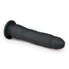 Easytoys - tapadókorongos 100% szilikon dildó (21cm) - fekete